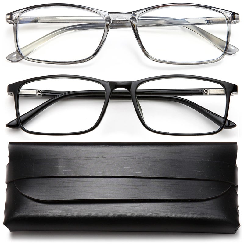 YTDBNS Professional Reading Glasses for MenWomen Blue Light Blocking Computer Readers with Spring Hinges for Glare and UV Protection